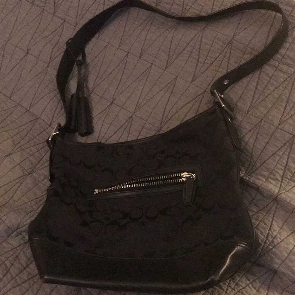 Black coach bag large